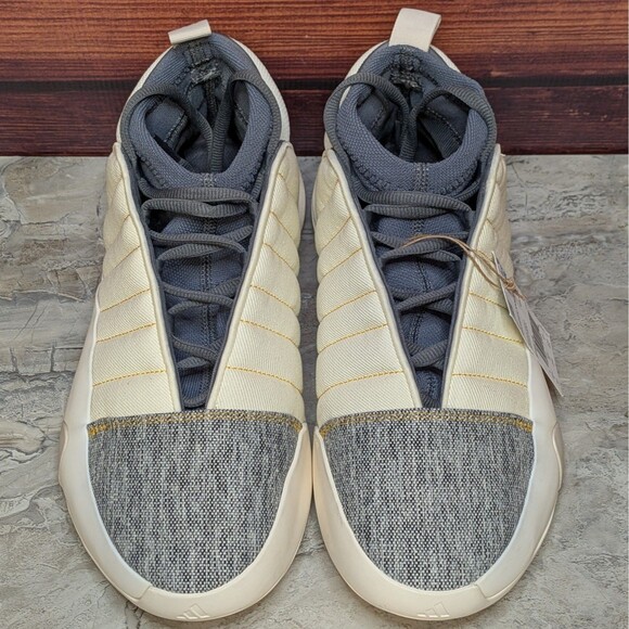 Adidas Harden Vol. 7 Denim Men\'s 10 Cream White Carbon Basketball Shoes IF5619
